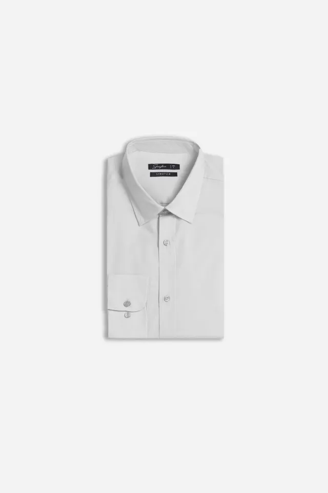 Sonny Bono Camicia Basic Stretch Grigio Chiaro cotone