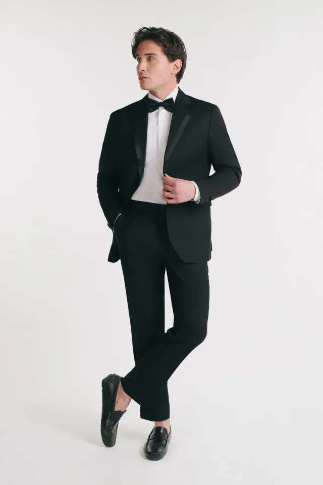 Sonny Bono Pantaloni Classici Neri Bordino Raso