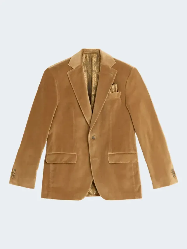 Sand Menswear Sherman Napoli blazer velluto cammello