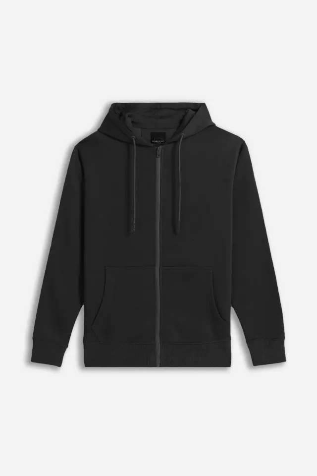 Sonny Bono Felpa Full Zip con Cappuccio Basic Nero