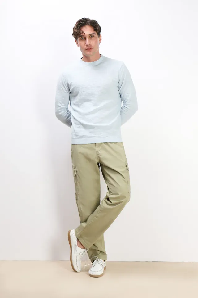 Sonny Bono maglia girocollo slub cielo