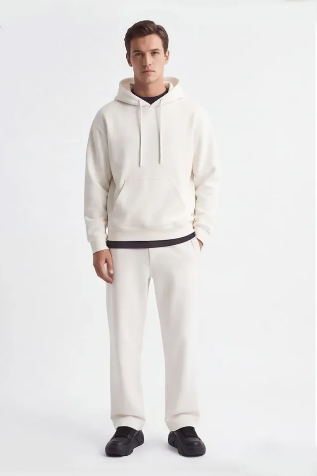 Sonny Bono OF 07013P4 pantalone jogger over fit panna