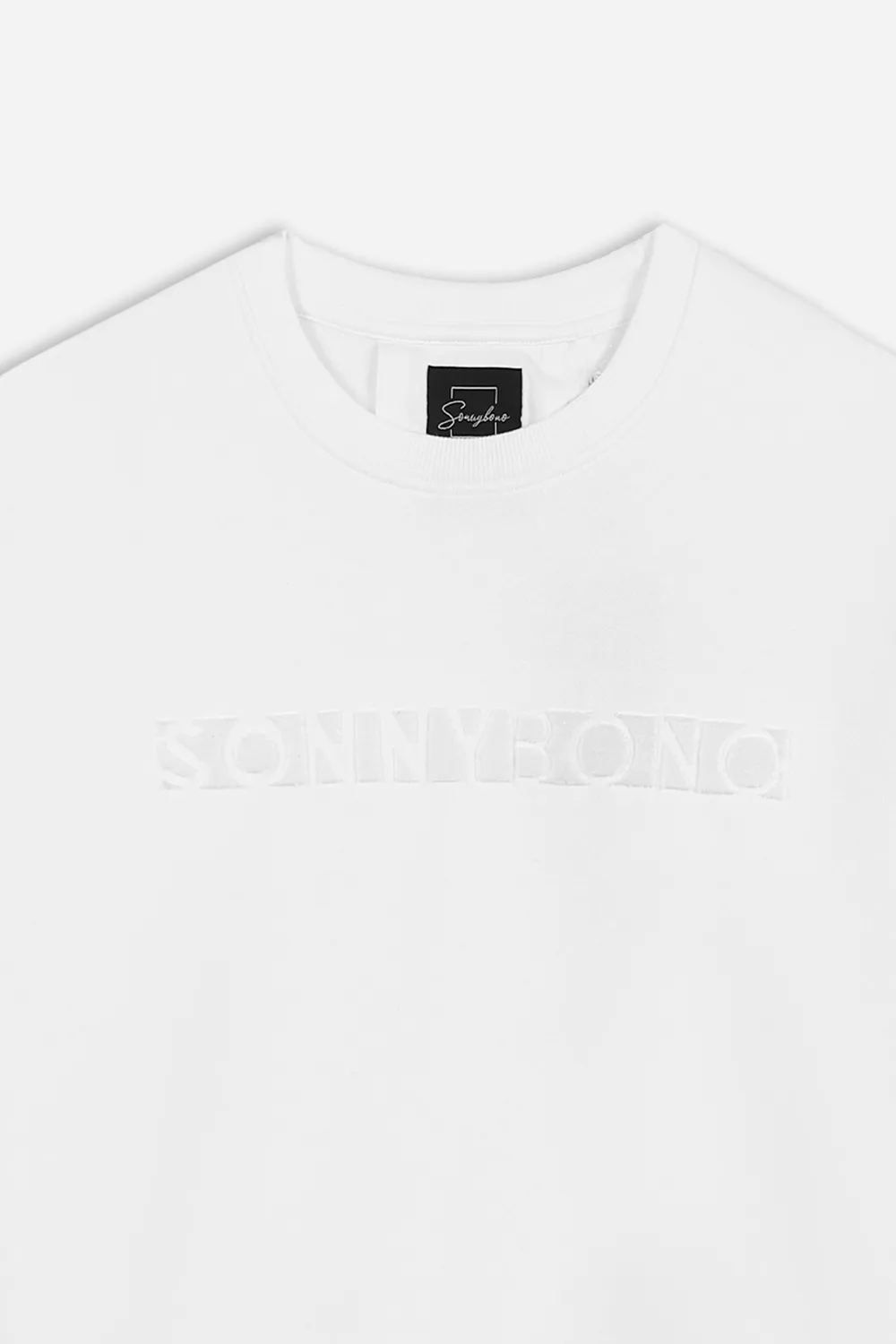 Sonny Bono Felpa Girocollo Logo Panna Cotone