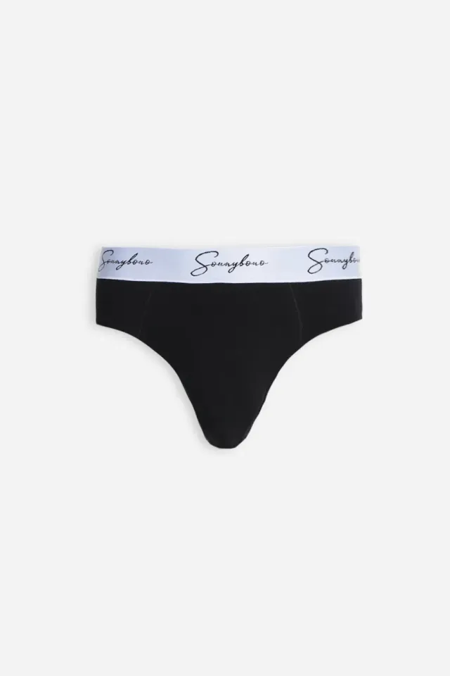 Sonny Bono slip elastico contrasto nero