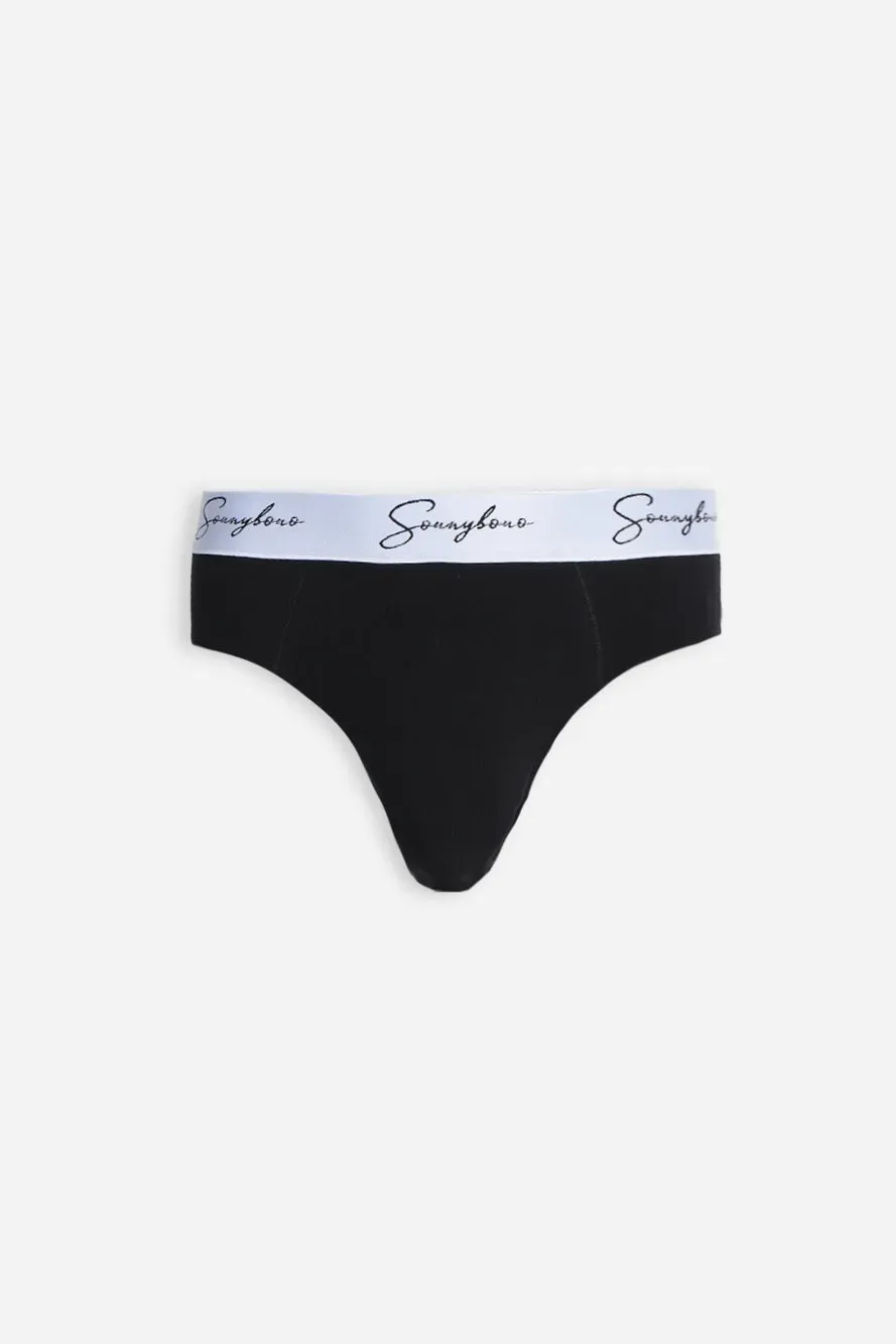 Sonny Bono slip elastico contrasto nero