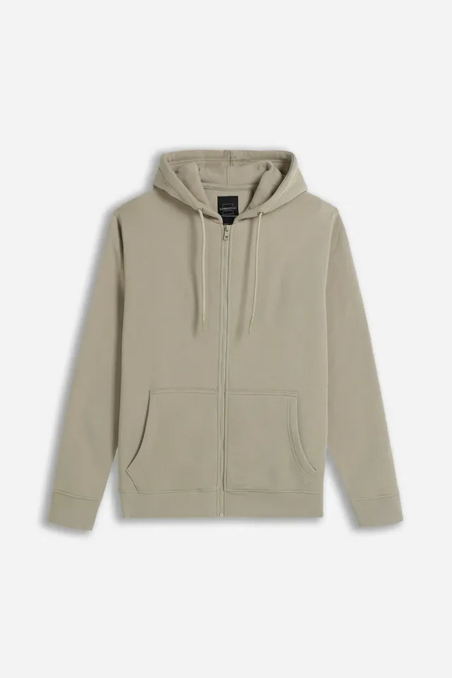 Sonny Bono Felpa Full Zip Basic cappuccio tortora