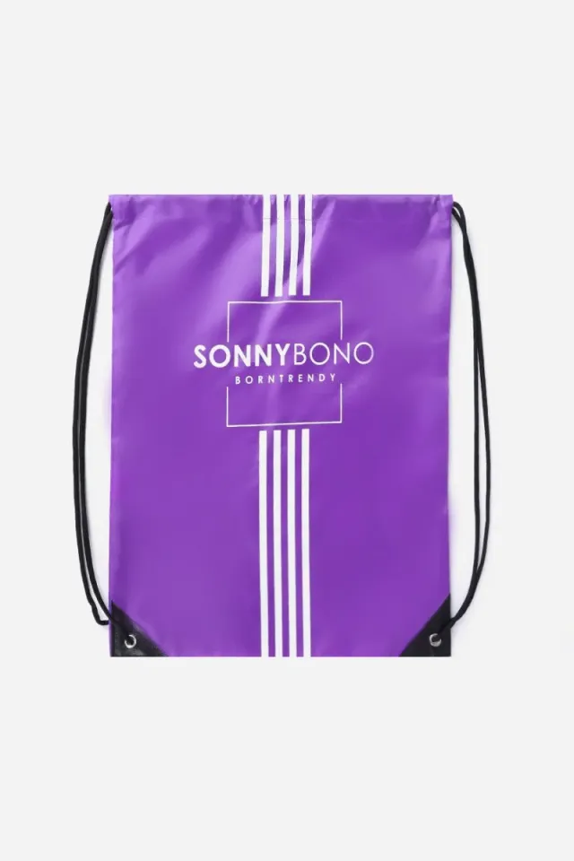 Sonny Bono sacca nylon viola con stampa