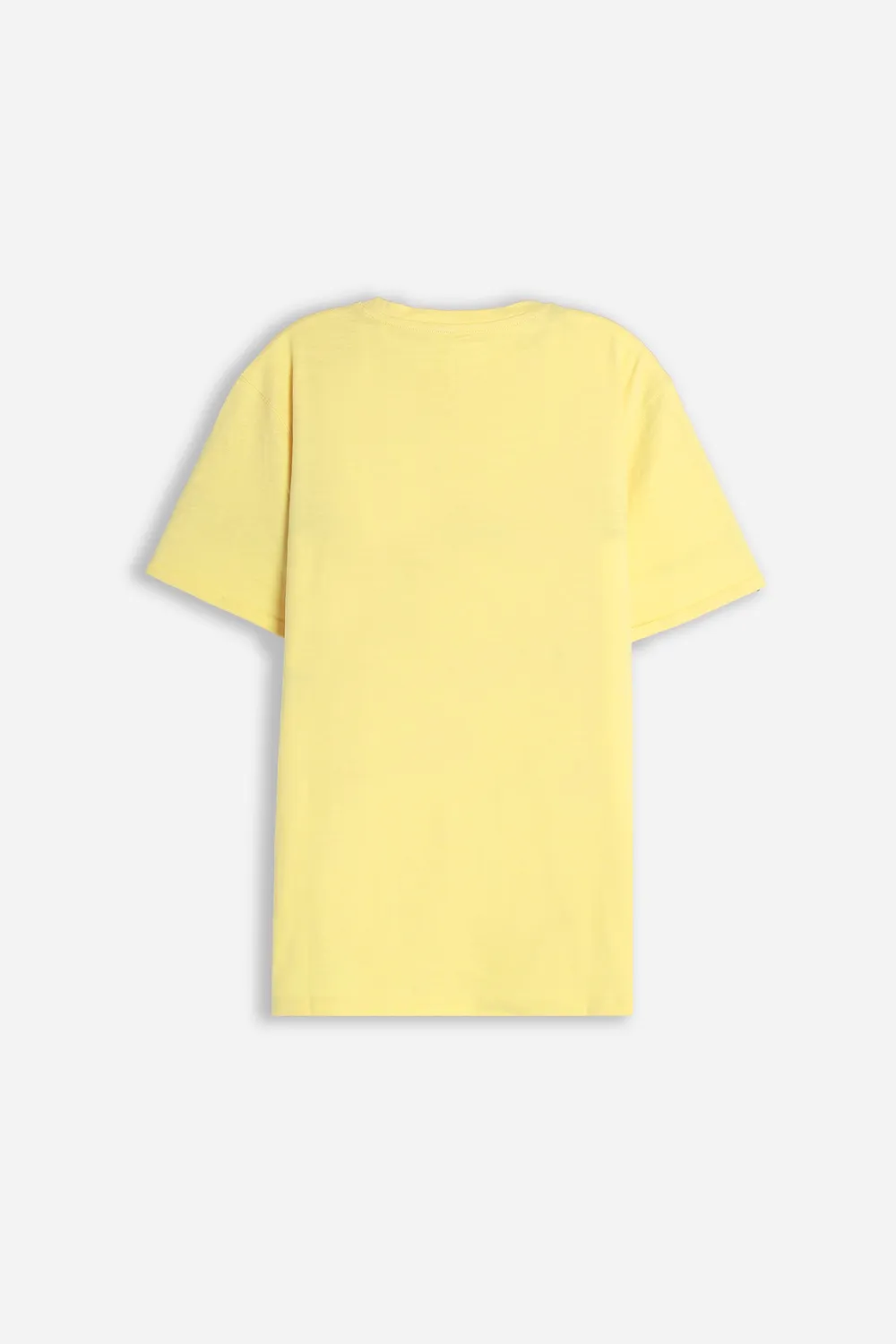Sonny Bono T-Shirt Girocollo Slub Taschino Giallo Chiaro