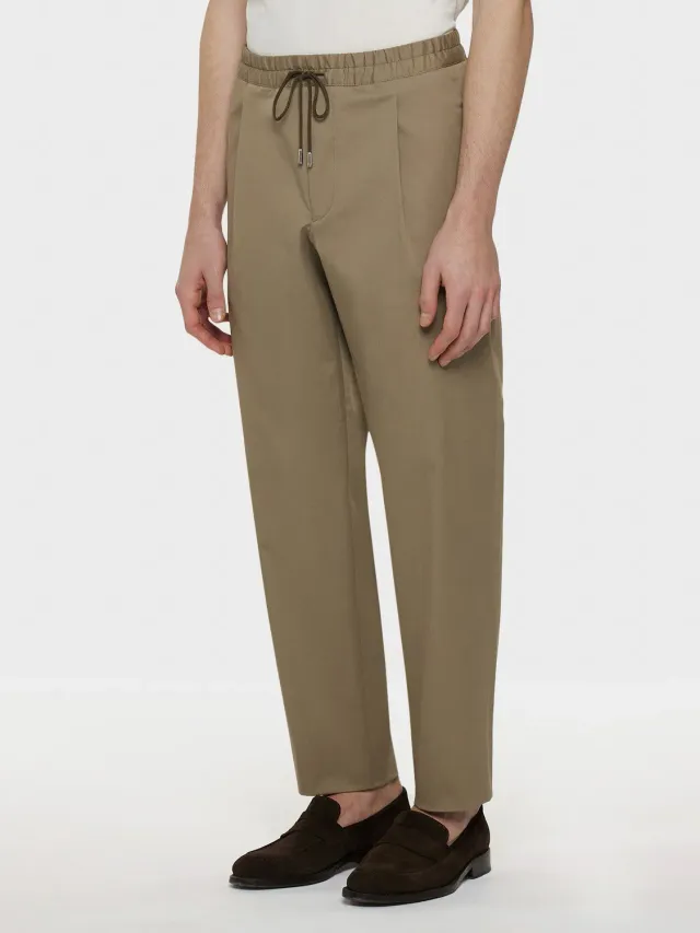 Caruso pantalone jogger in cotone beige
