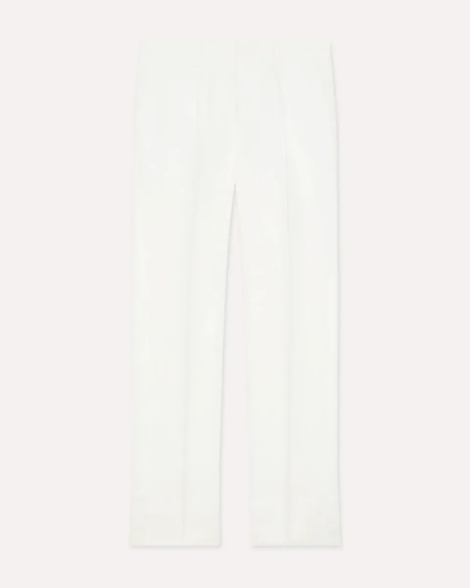 Lardini Pantalone Panna Lino Uomo Una Piega