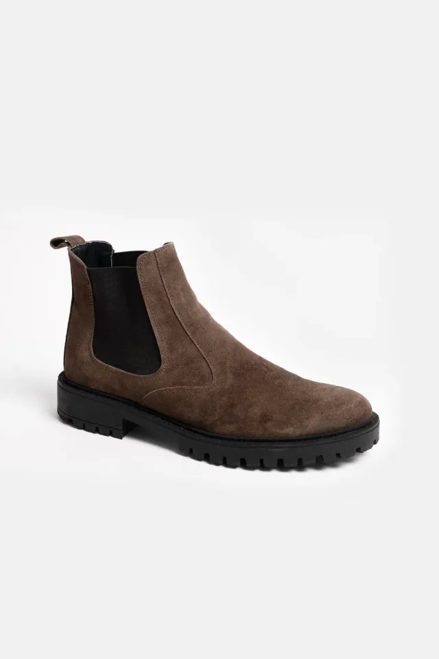 Sonny Bono stivaletto elastico tortora vera pelle