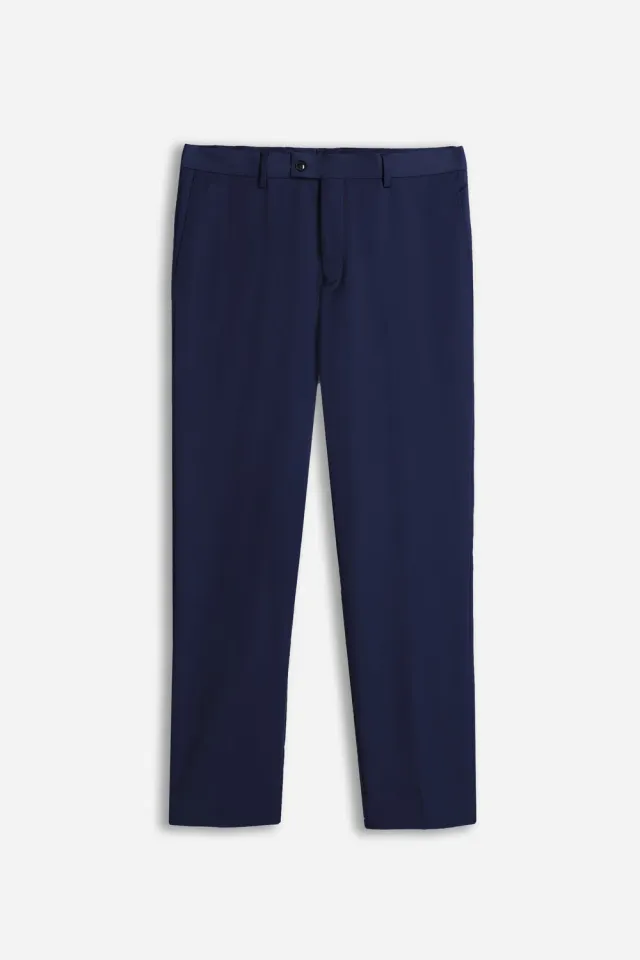 Sonny Bono Classici pantalone bleu senza risvolto