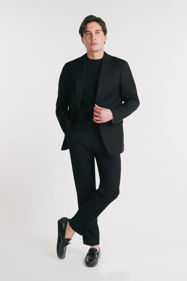 Sonny Bono Pantaloni da Abito Slim Fit Nero