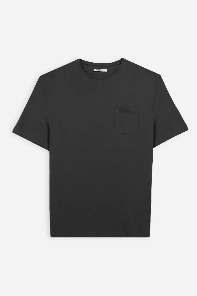 Sonny Bono t-shirt girocollo con taschino nero