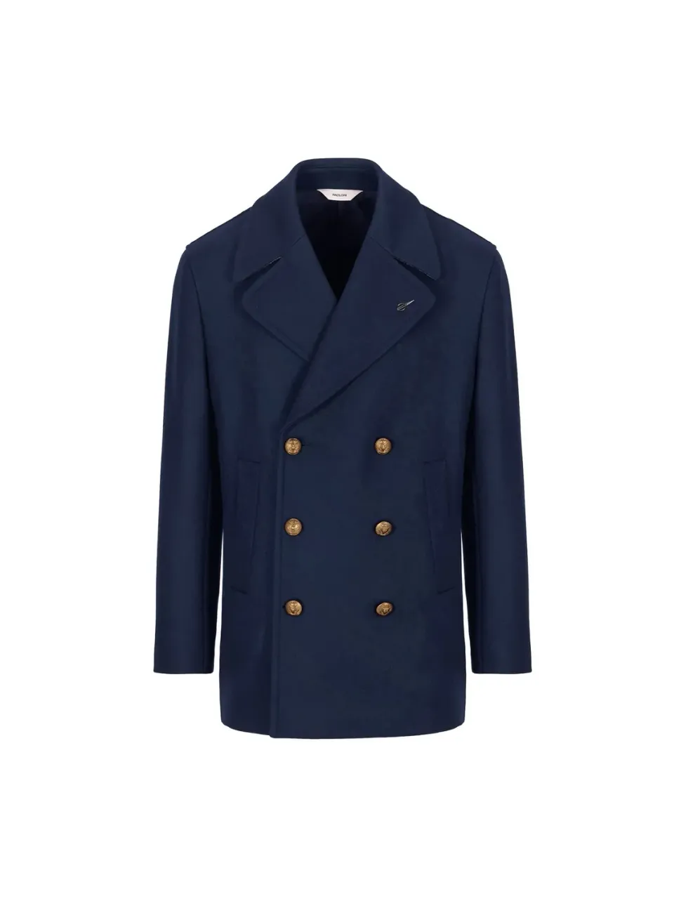 Paoloni Peacoat flanella di lana blu 100% lana
