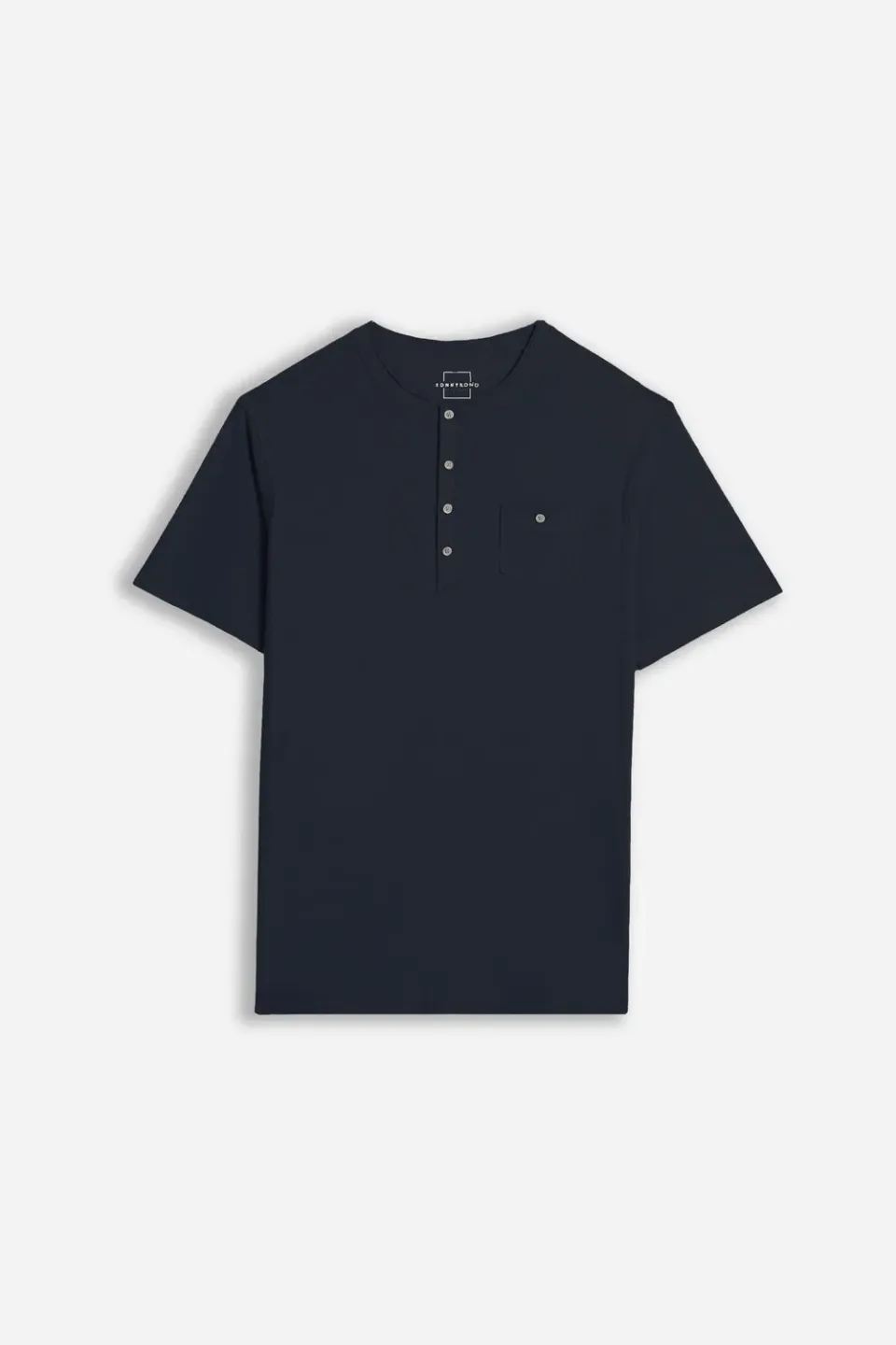 Sonny Bono Serafino T-Shirt Slub Taschino Blu Cotone