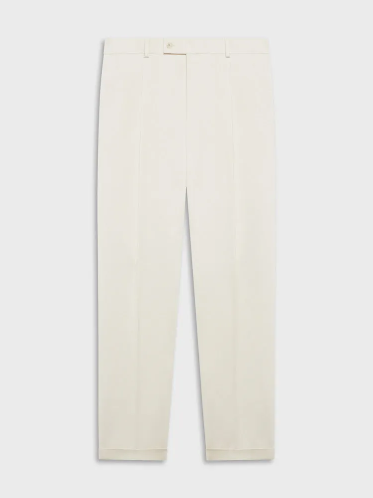 Caruso Norma pantalone carrot fit cotone panna