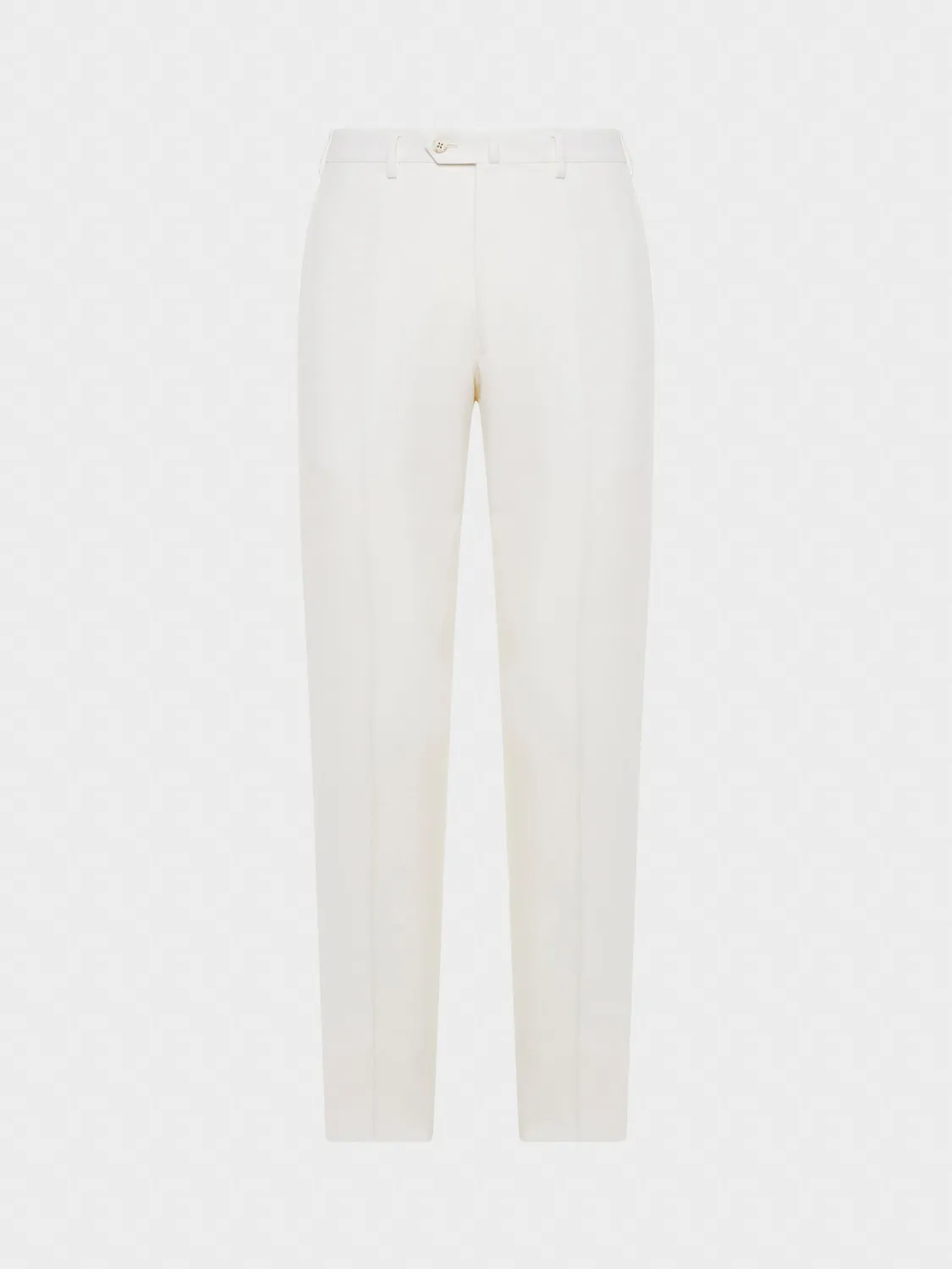 Caruso pantalone slim lana bianco