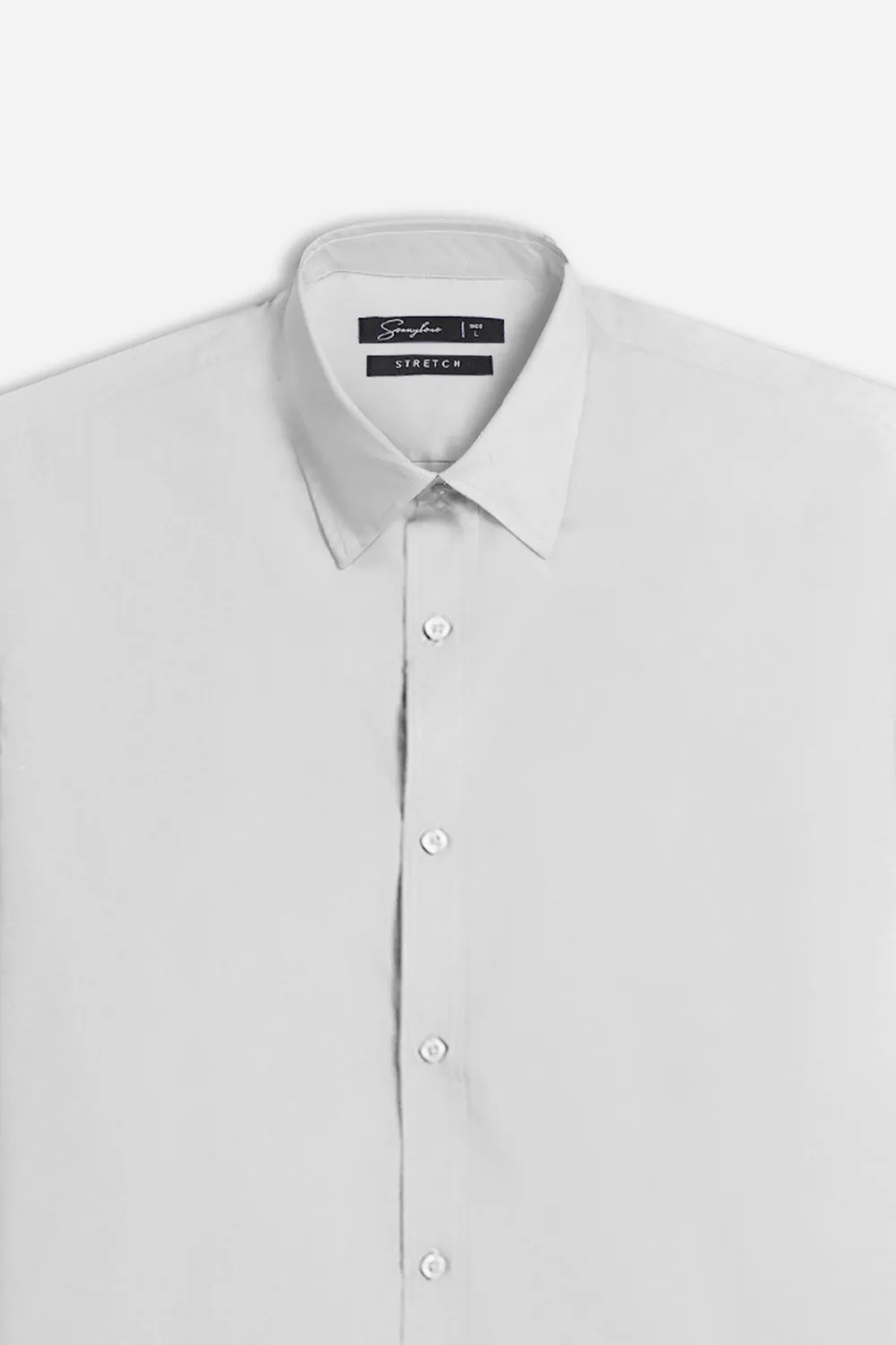 Sonny Bono Camicia Basic Stretch Grigio Chiaro cotone