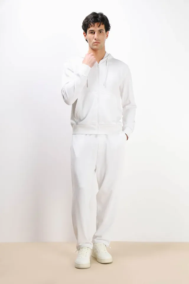 Sonny Bono Pantalone Felpa Coulisse Fondo Bianco