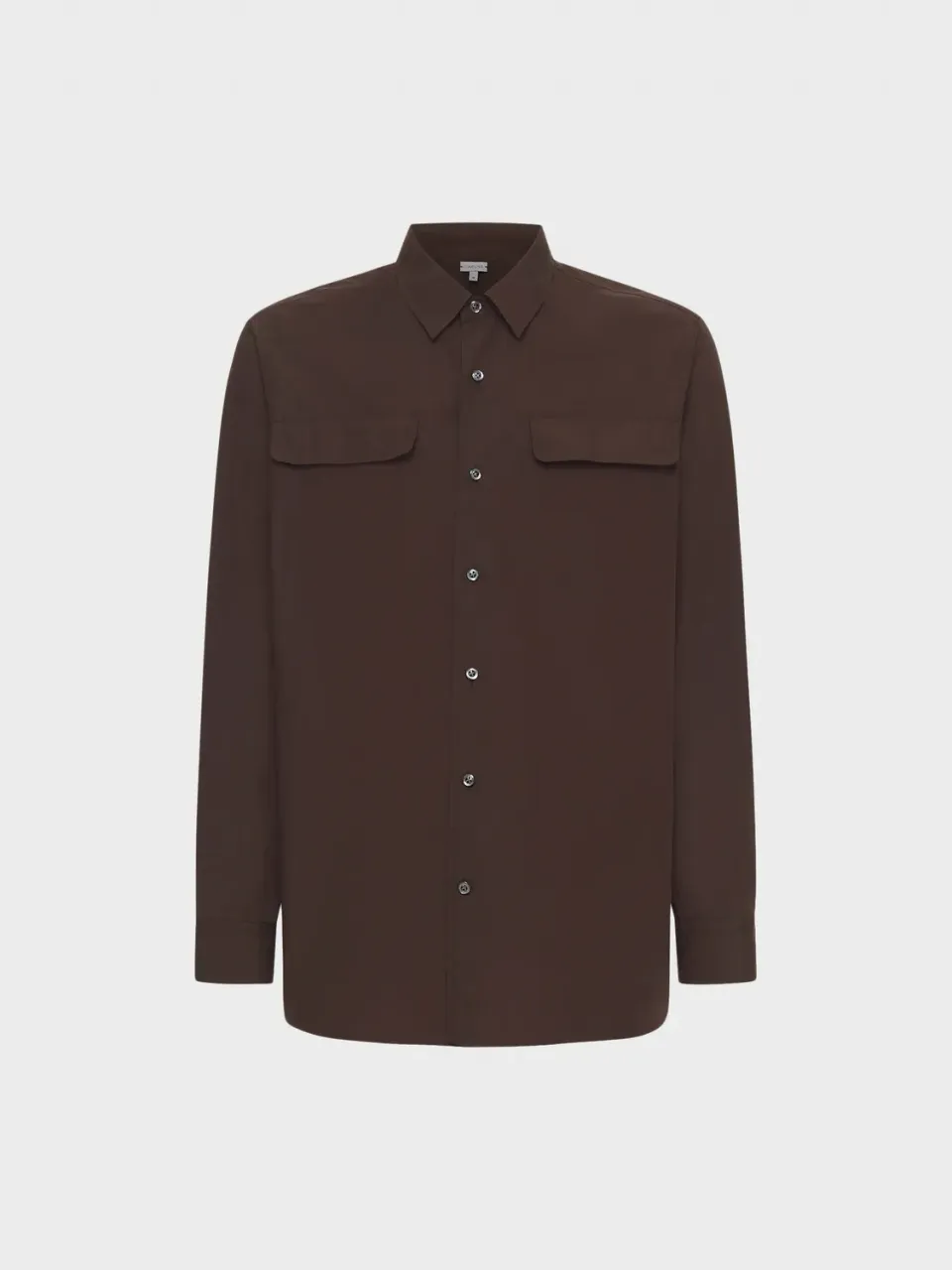 Caruso Camicia Texana Cotone Marrone Puro
