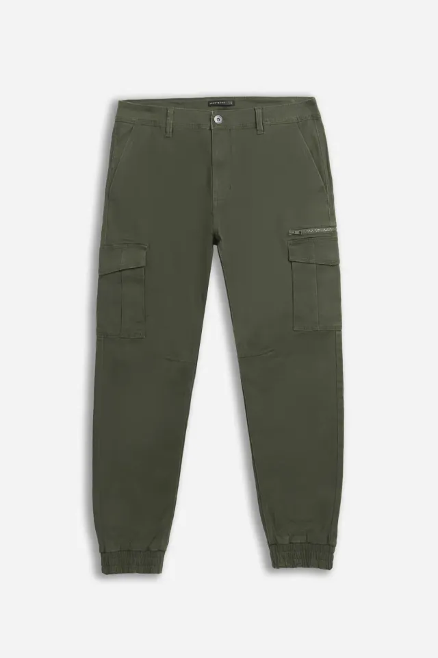Sonny Bono Basic pantalone cargo verde militare cotone