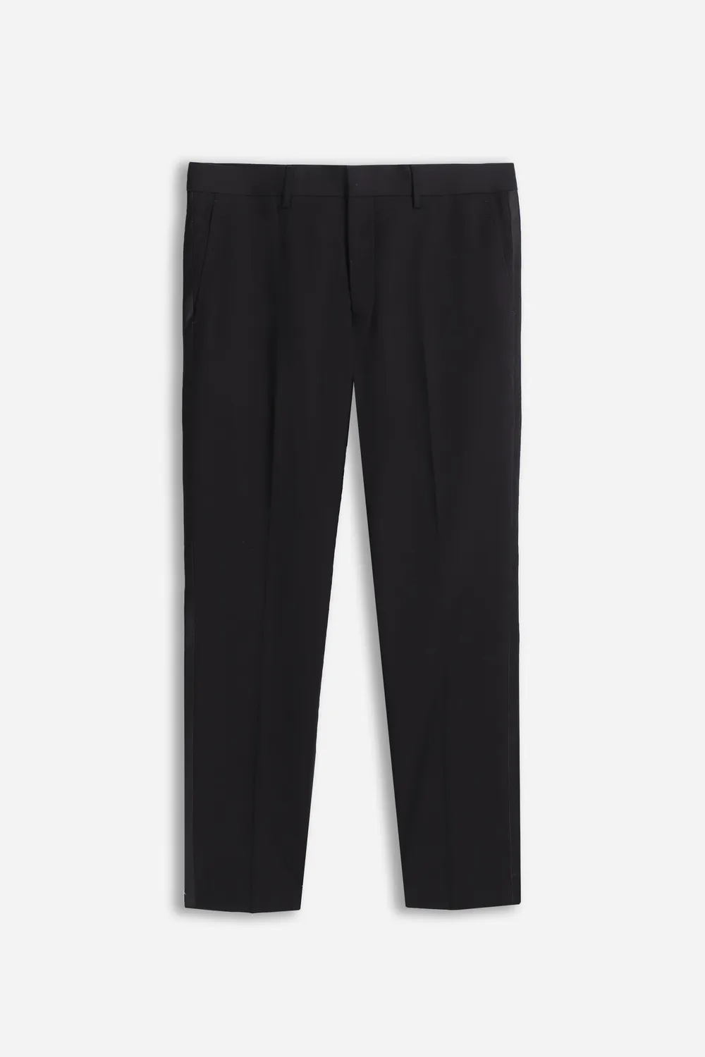 Sonny Bono Pantaloni Classici Neri Bordino Raso