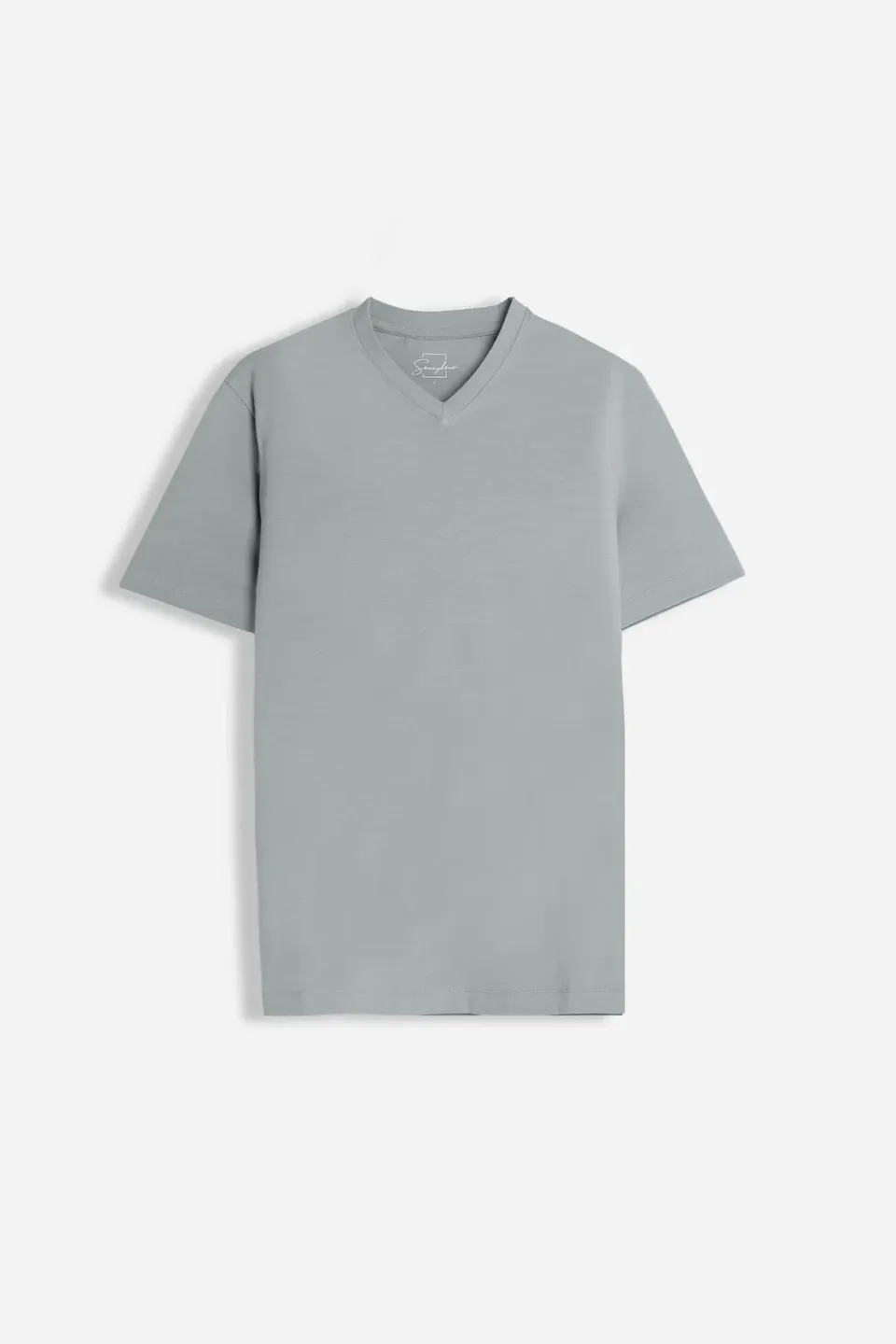 Sonny Bono t-shirt scollo a V basic stretch grigio scuro