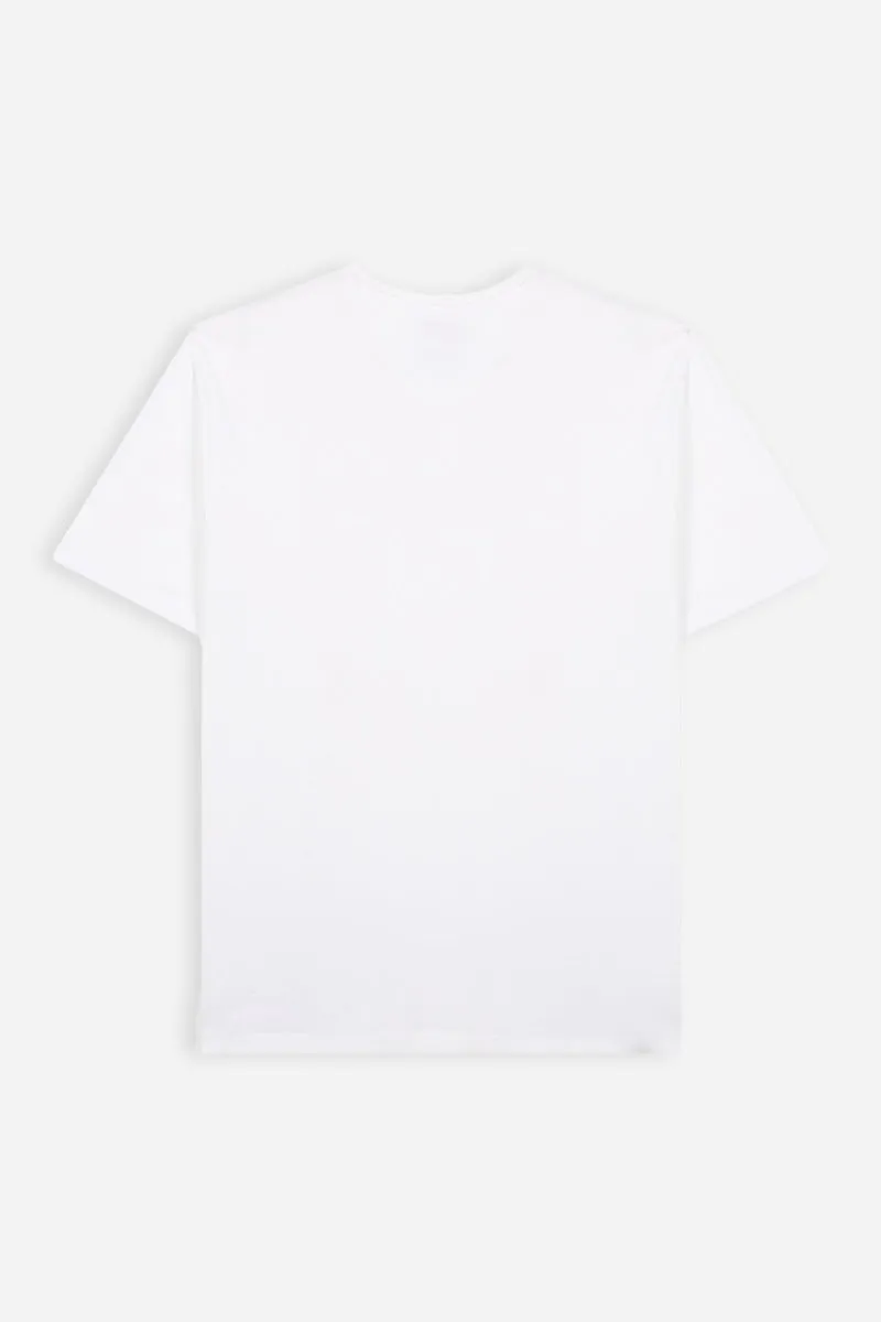 Sonny Bono Taschino T-Shirt Girocollo Bianco Cotone