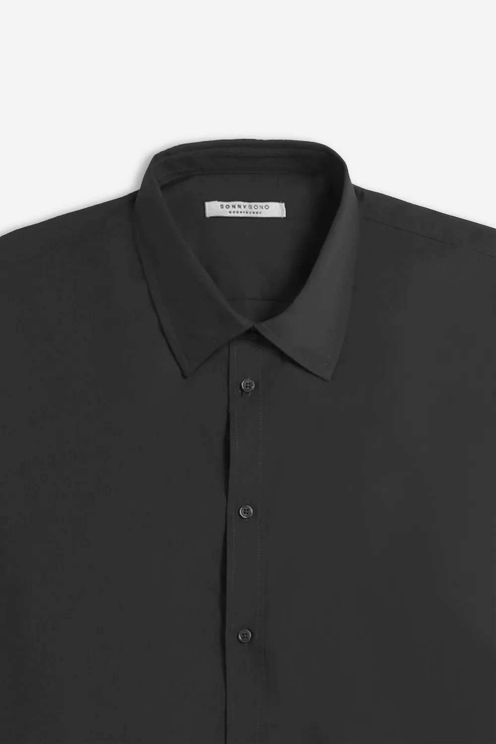 Sonny Bono Basic camicia nera collo italiano
