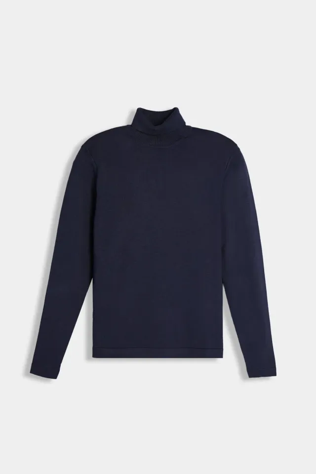 Sonny Bono Dolcevita Maglia Leggera Bleu Viscosa
