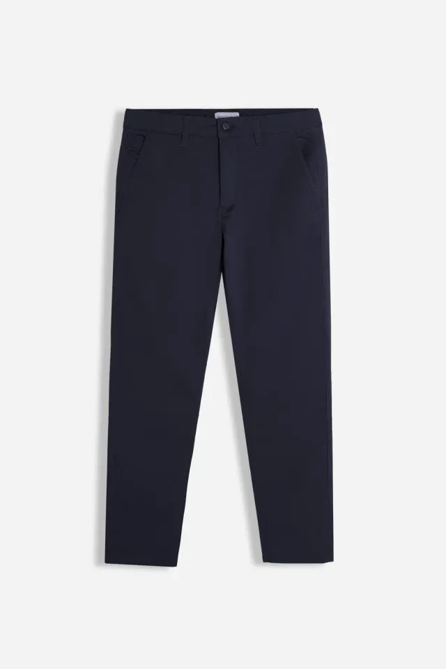 Sonny Bono pantalone chino basic bleu cotone
