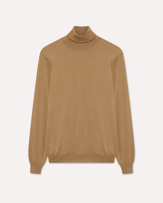 Lardini dolcevita cammello merino superfine 120's