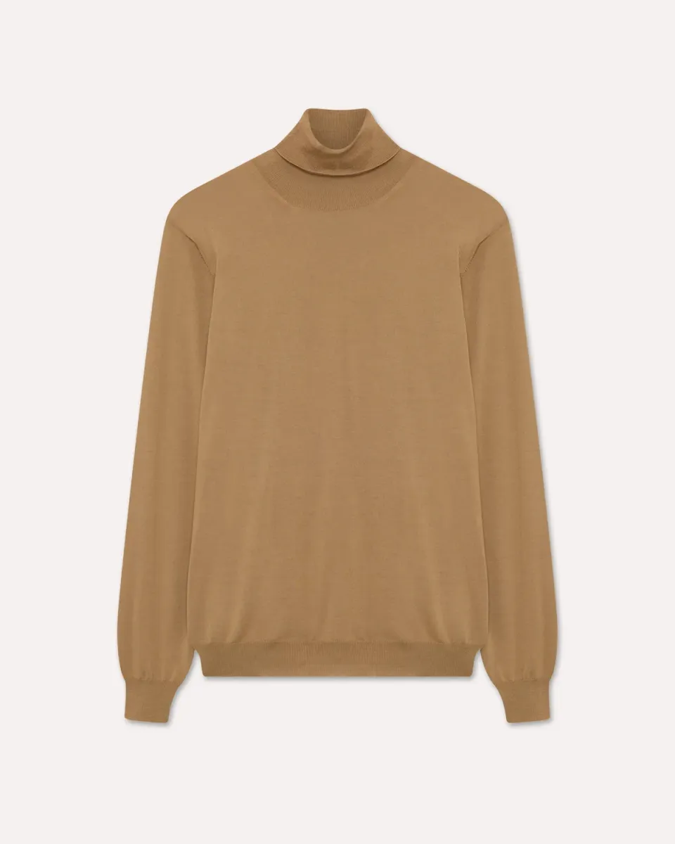 Lardini dolcevita cammello merino superfine 120's