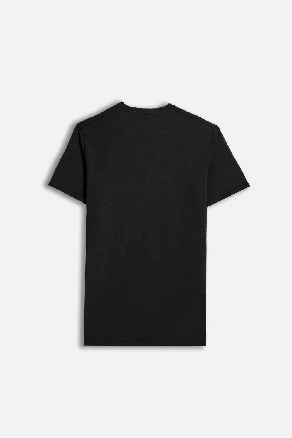 Sonny Bono T-Shirt Slub con Taschino Nera Cotone