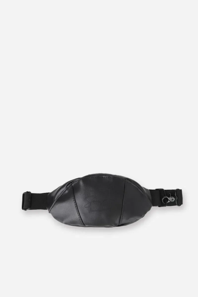 Sonny Bono marsupio effetto pelle nero con zip
