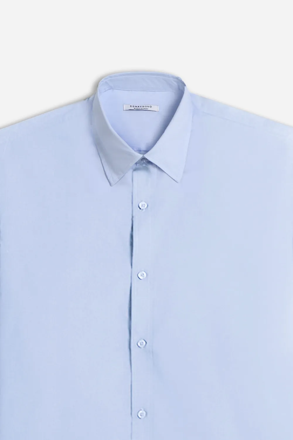 Sonny Bono Basic Camicia Collo Italiano Azzurro