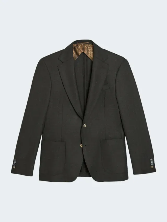 Sand Menswear Star blazer hopsack lana stretch marrone