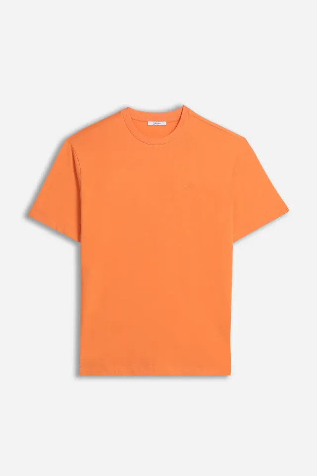 Sonny Bono T-Shirt Logo Stampato Arancione Cotone