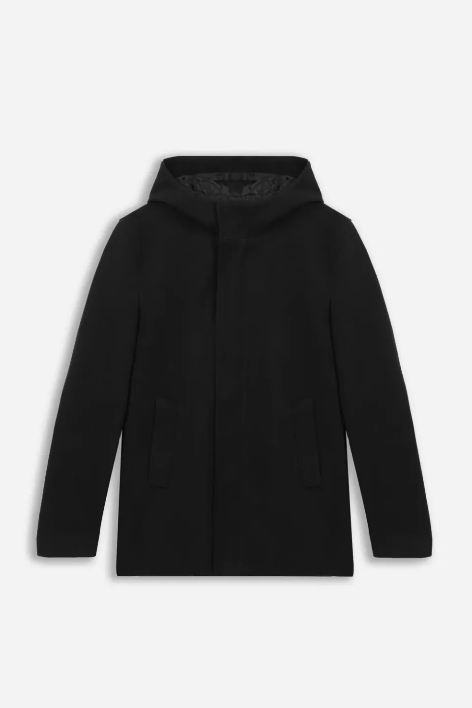 Sonny Bono Cappotto con Cappuccio Nero Poliestere