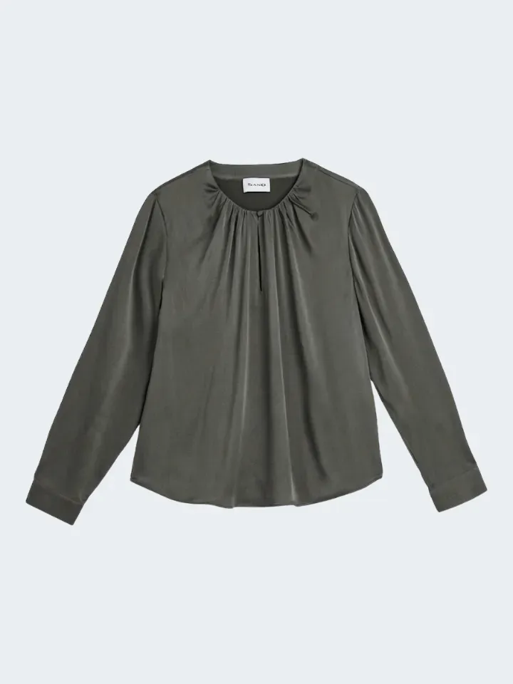 Sand Menswear Matt Leah camicia seta grigia