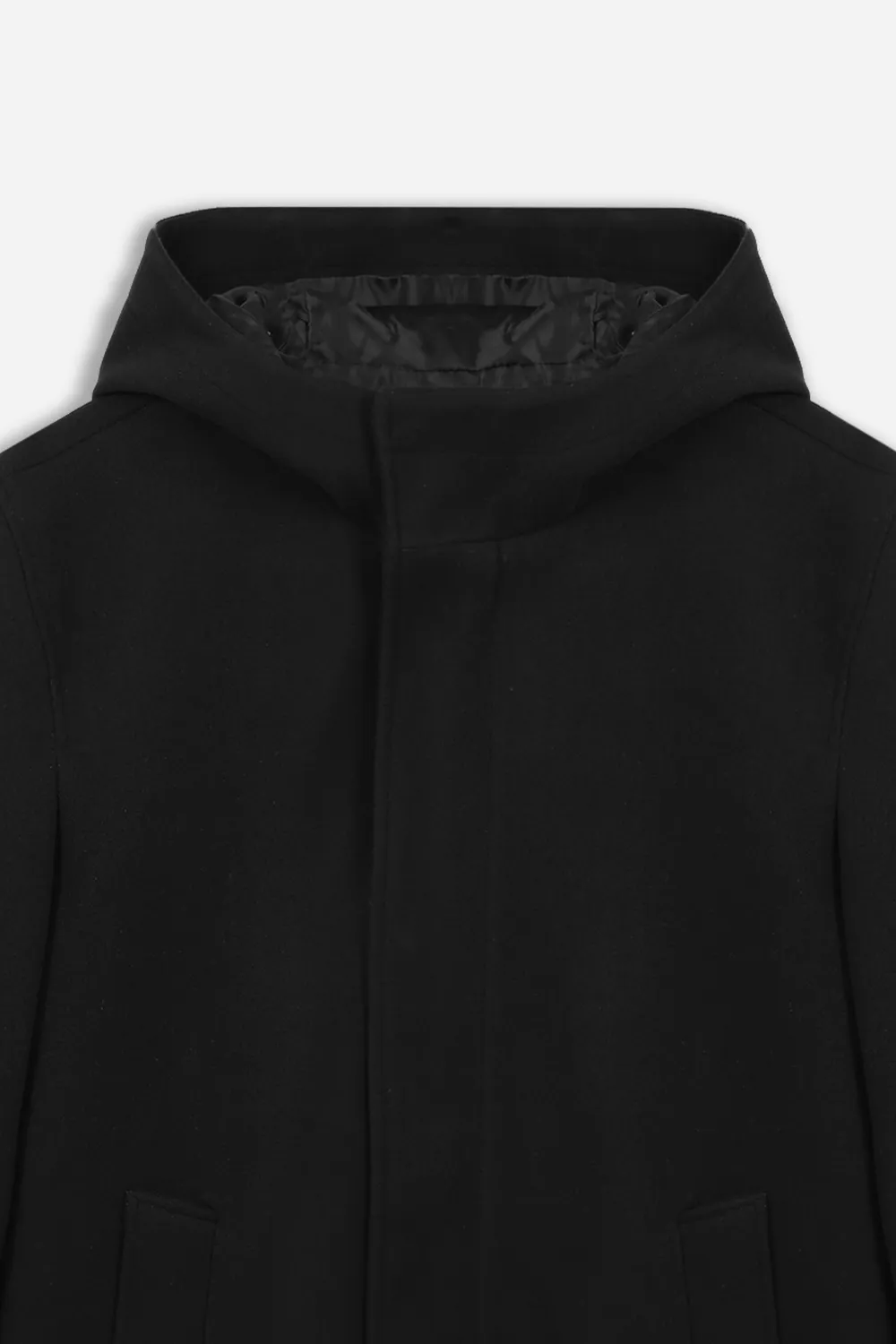 Sonny Bono Cappotto con Cappuccio Nero Poliestere