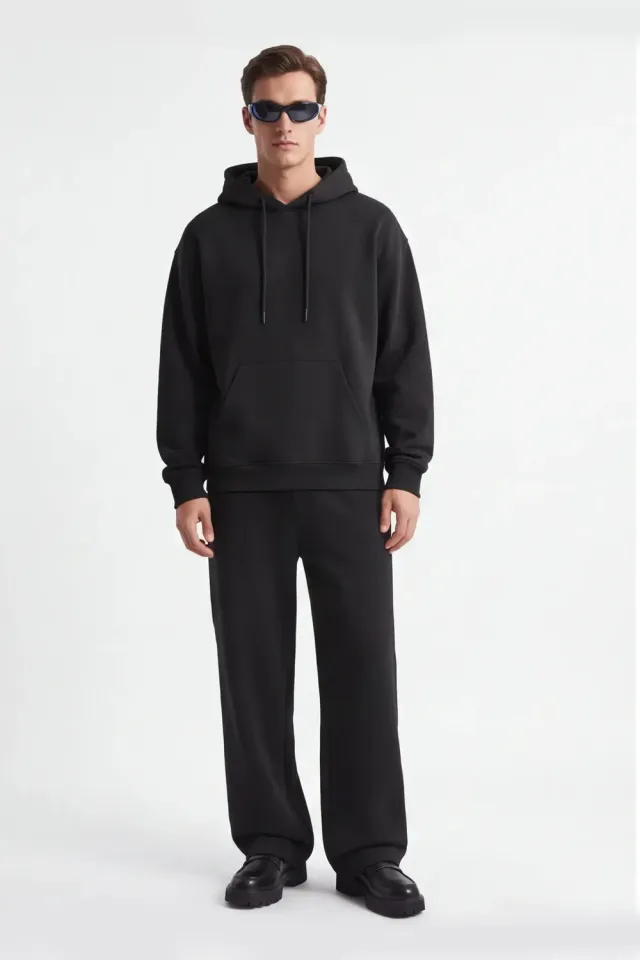 Sonny Bono Over Fit Pantalone Jogger Felpa Nero