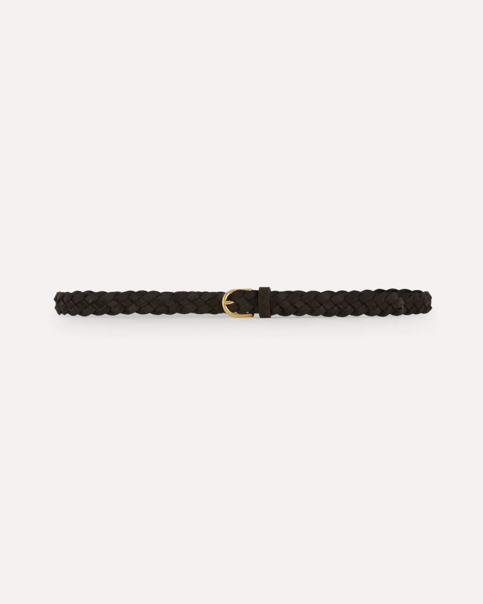 Lardini Cintura Intrecciata Marrone Vitello 25 mm