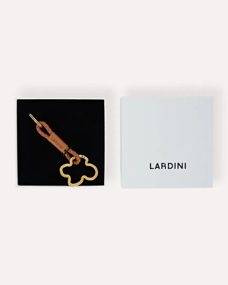Lardini Portachiavi Moschettone Fiore Oro Uomo