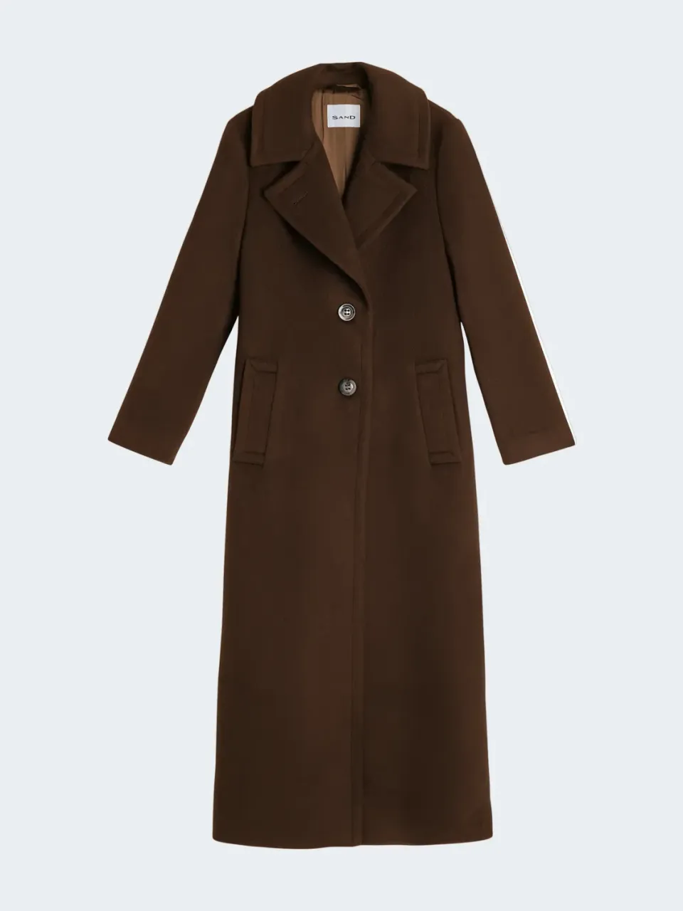 Sand Clareta X Long cappotto cashmere marrone