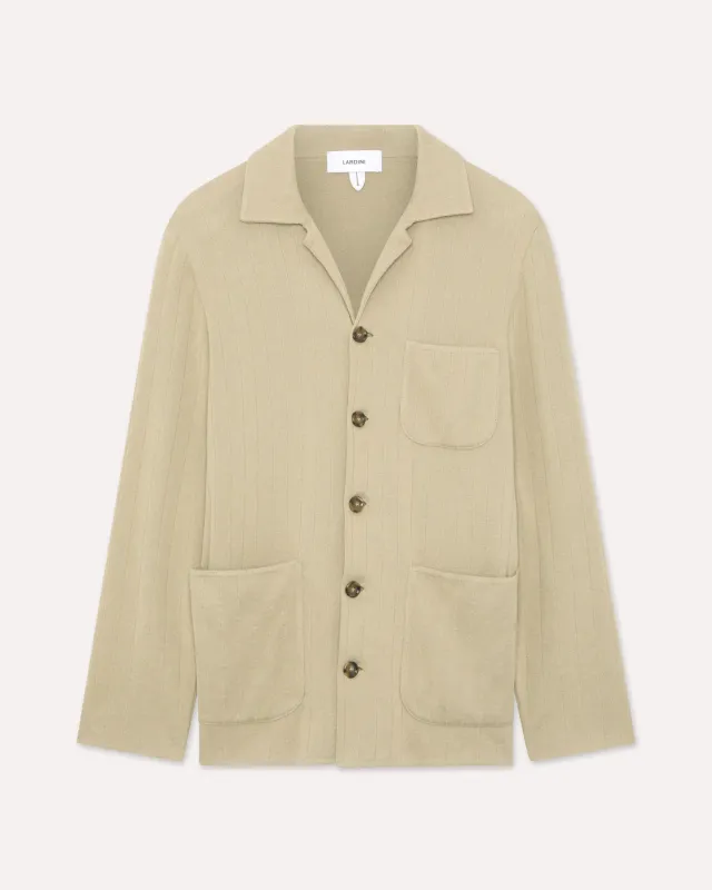 Lardini giacca monopetto maglia salvia cotone
