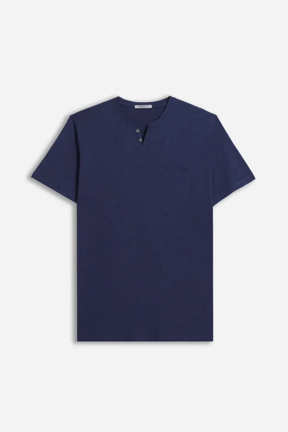 Sonny Bono T-Shirt Goccia Slub Indaco