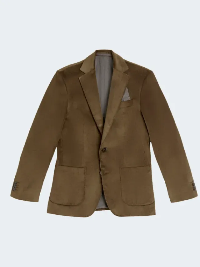 Sand Star Napoli blazer uomo velluto marrone scuro