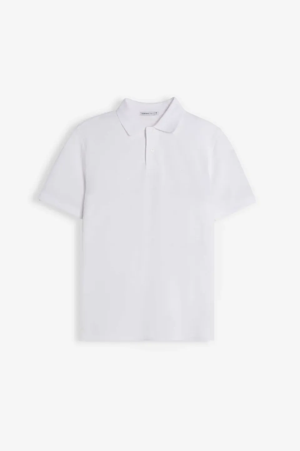 Sonny Bono Basic Polo Bianca Piquet Logo Cotone